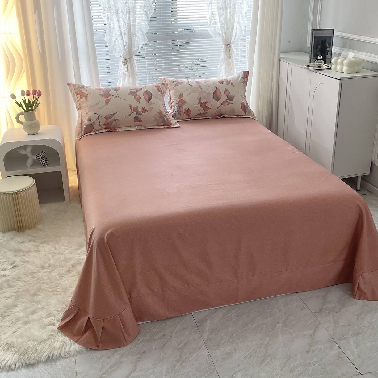 91家纺网 家纺一手货源 找家纺 仟岸家纺 2025新款亲肤舒适全棉磨毛四件套系列 秋喜