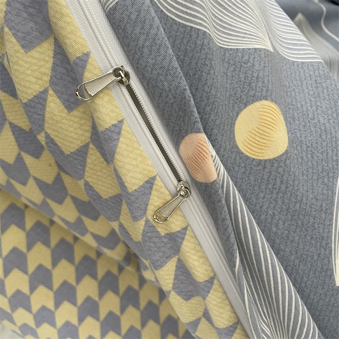 91家纺网 家纺一手货源 找家纺 仟岸家纺 2025新款亲肤舒适全棉磨毛四件套系列 叶语纷飞灰