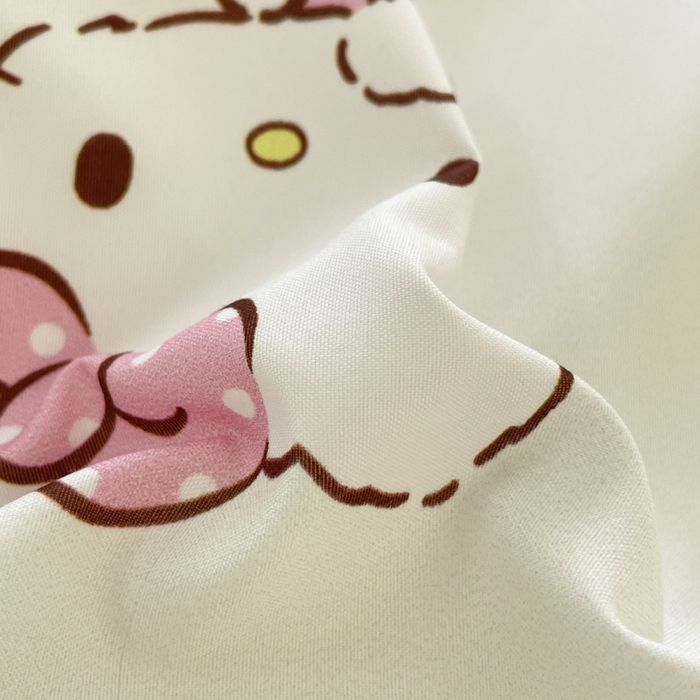 91家纺网 家纺一手货源 找家纺 港岛妹妹 2025新款云朵水洗工艺三丽鸥四件套 三丽鸥-心动kt猫