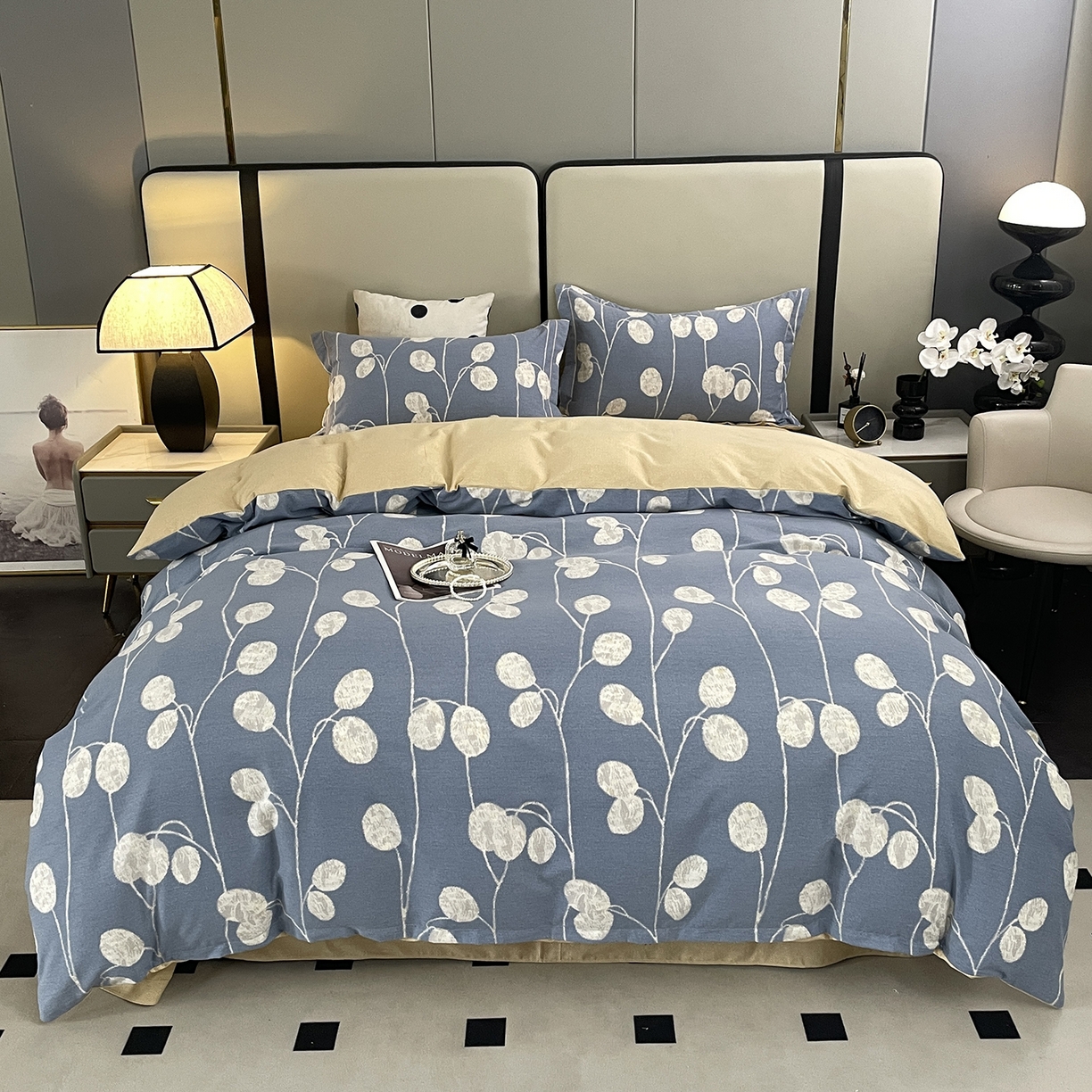 91家纺网 家纺一手货源 找家纺 （总）仟岸家纺 2025新款亲肤舒适全棉磨毛四件套系列