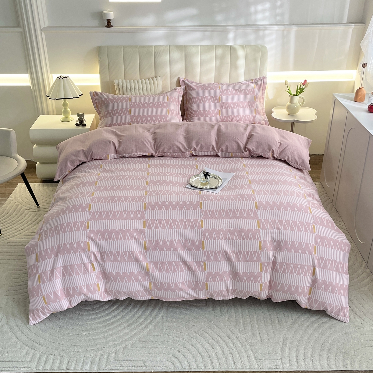 91家纺网 家纺一手货源 找家纺 （总）仟岸家纺 2025新款亲肤舒适全棉磨毛四件套系列