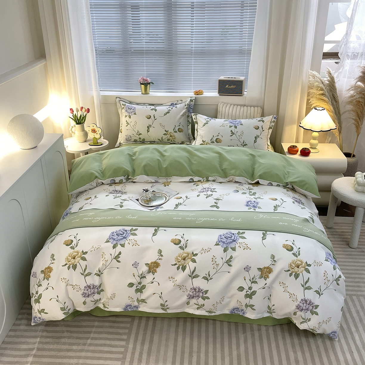 91家纺网 家纺一手货源 找家纺 （总）仟岸家纺 2025新款亲肤舒适全棉磨毛四件套系列