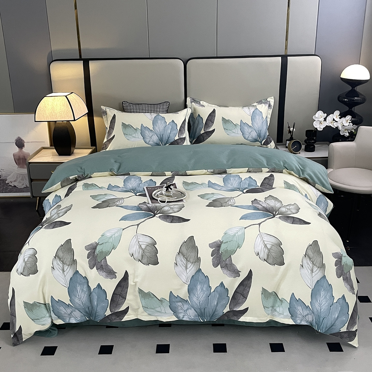 91家纺网 家纺一手货源 找家纺 （总）仟岸家纺 2025新款亲肤舒适全棉磨毛四件套系列