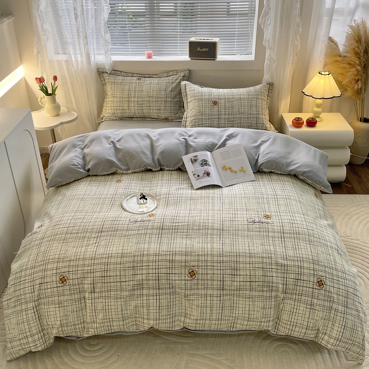 91家纺网 家纺一手货源 找家纺 （总）仟岸家纺 2025新款亲肤舒适全棉磨毛四件套系列