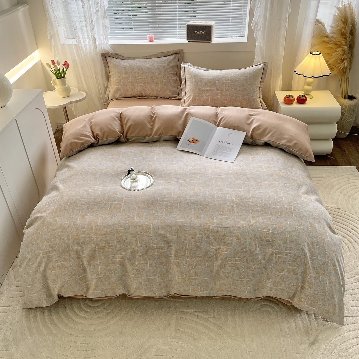 91家纺网 家纺一手货源 找家纺 （总）仟岸家纺 2025新款亲肤舒适全棉磨毛四件套系列