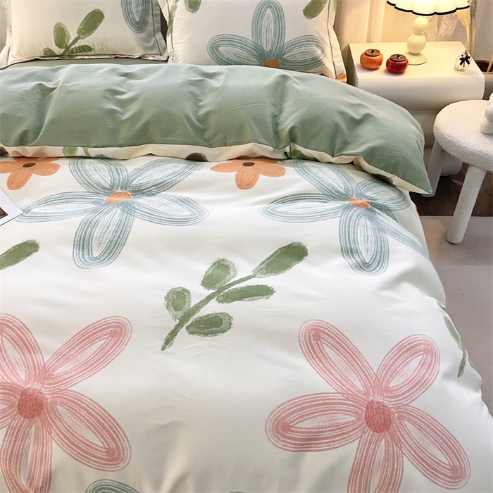 91家纺网 家纺一手货源 找家纺 仟岸家纺 2025新款亲肤舒适全棉磨毛四件套系列 宣梦