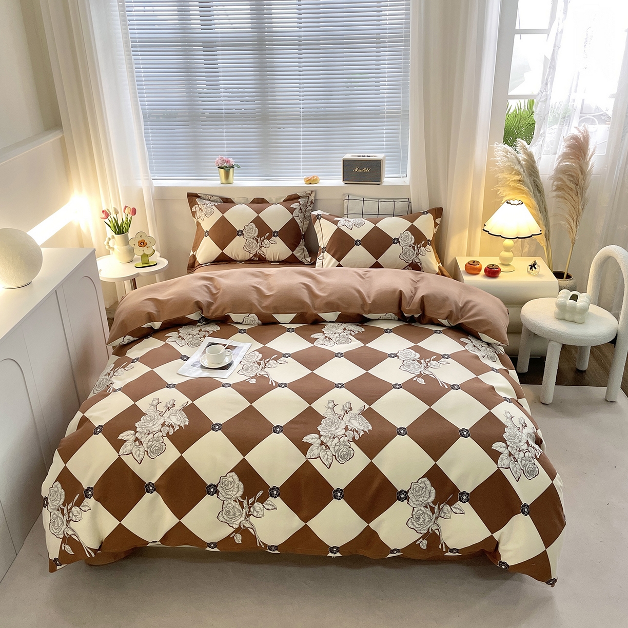 91家纺网 家纺一手货源 找家纺 （总）仟岸家纺 2025新款亲肤舒适全棉磨毛四件套系列