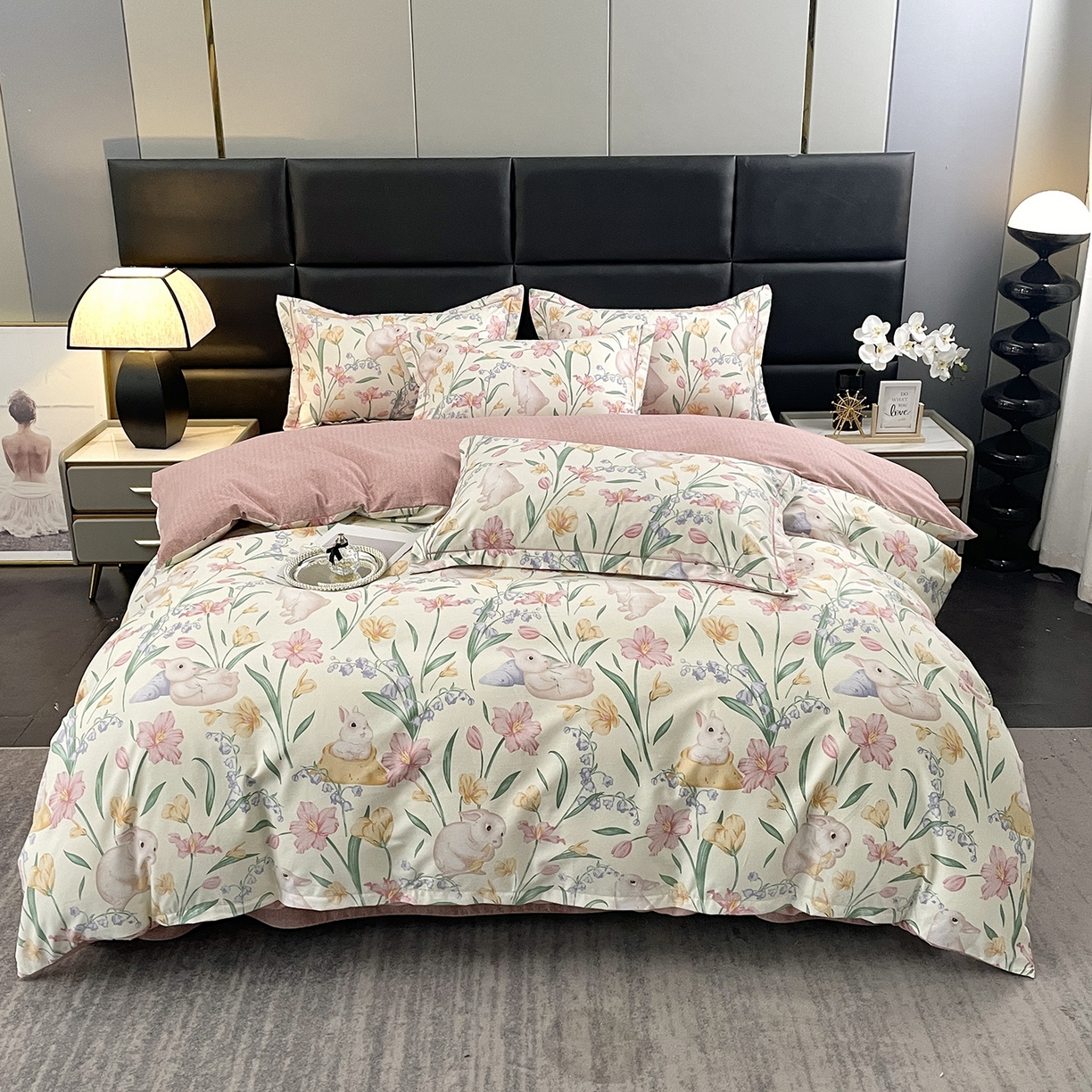 91家纺网 家纺一手货源 找家纺 （总）仟岸家纺 2025新款亲肤舒适全棉磨毛四件套系列