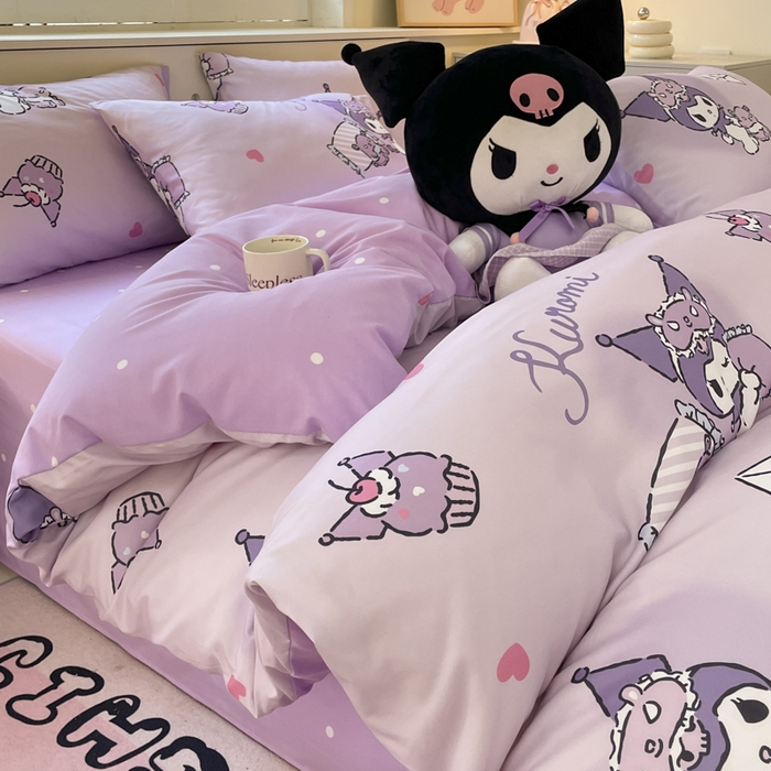 港岛妹妹 2025新款云朵水洗工艺三丽鸥四件套 三丽鸥-信封库洛米