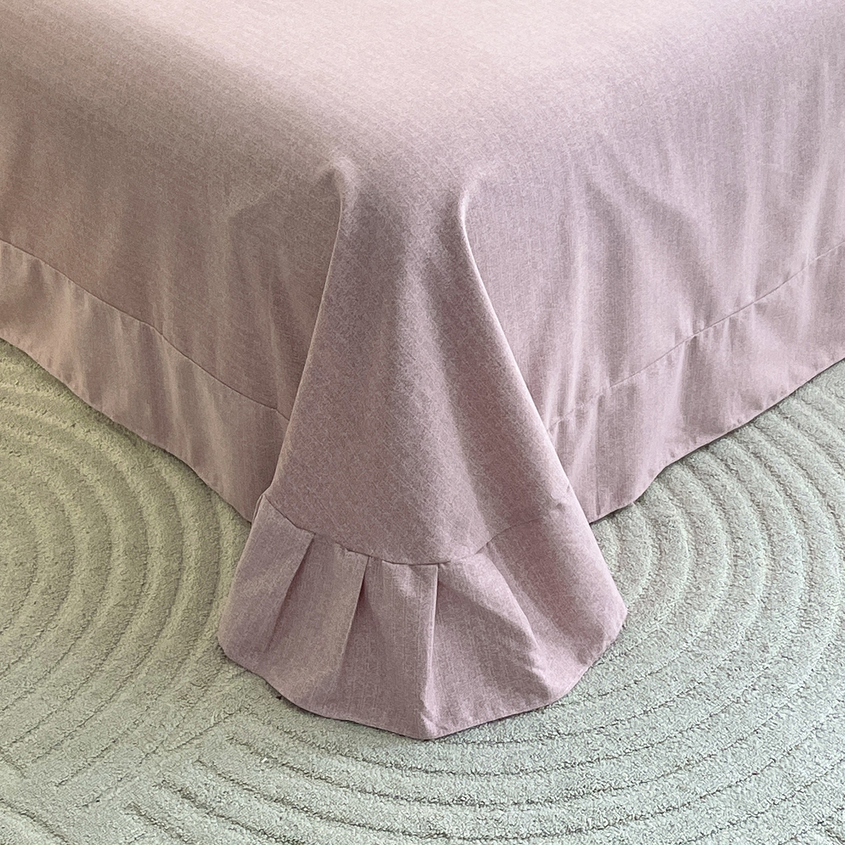 91家纺网 家纺一手货源 找家纺 仟岸家纺 2025新款亲肤舒适全棉磨毛四件套系列 西亚粉