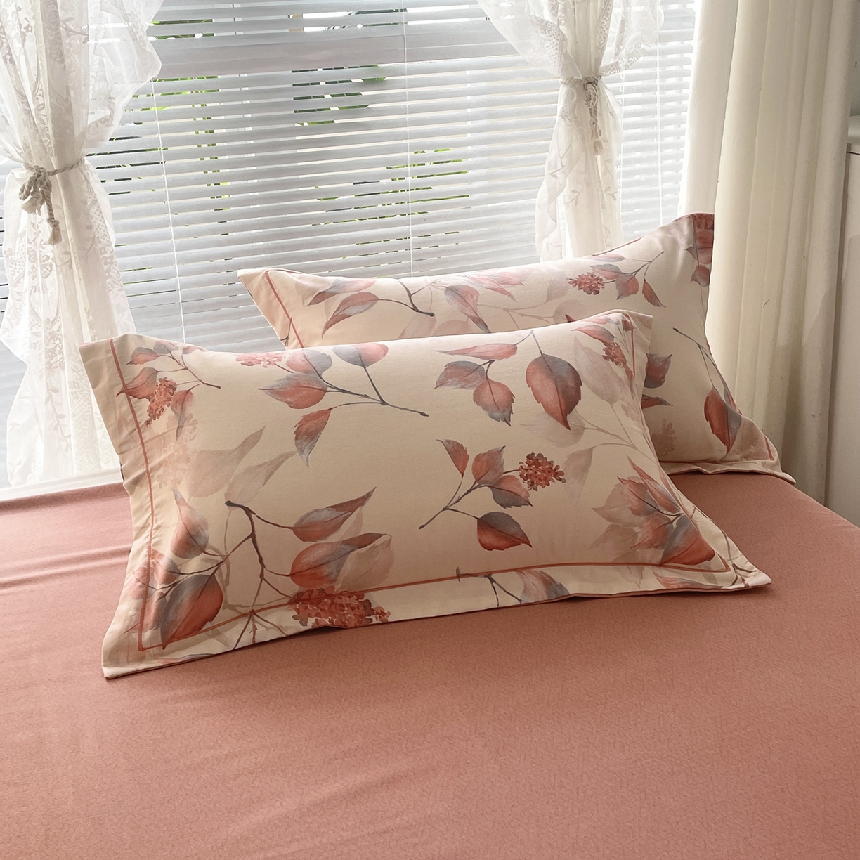 91家纺网 家纺一手货源 找家纺 仟岸家纺 2025新款亲肤舒适全棉磨毛四件套系列 秋喜