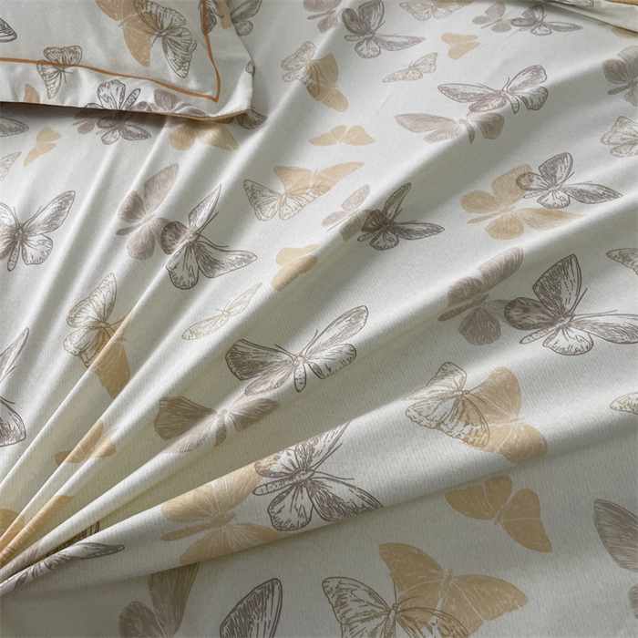 91家纺网 家纺一手货源 找家纺 仟岸家纺 2025新款亲肤舒适全棉磨毛四件套系列 幻蝶