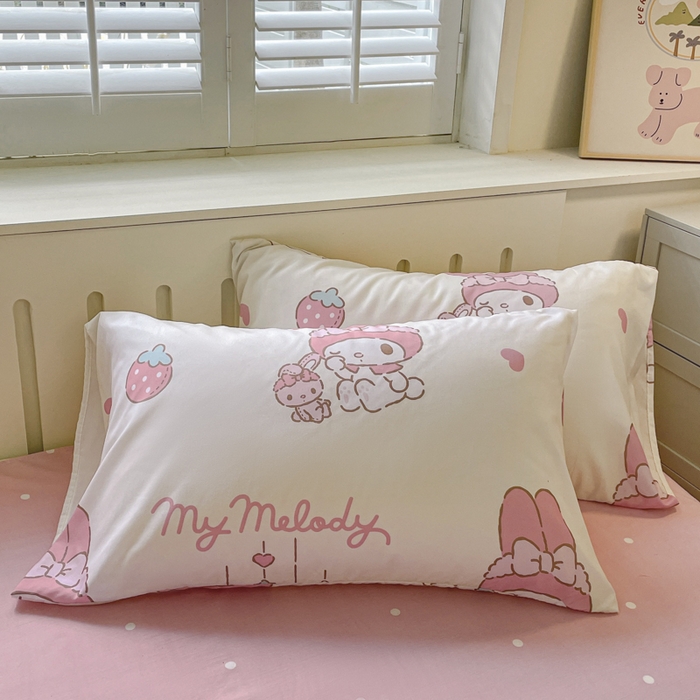 91家纺网 家纺一手货源 找家纺 港岛妹妹 2025新款云朵水洗工艺三丽鸥四件套 三丽鸥-星月美乐蒂