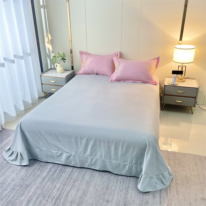 91家纺网 家纺一手货源 找家纺 仟岸家纺 2025新款亲肤舒适全棉磨毛四件套系列 悦动心颜 粉