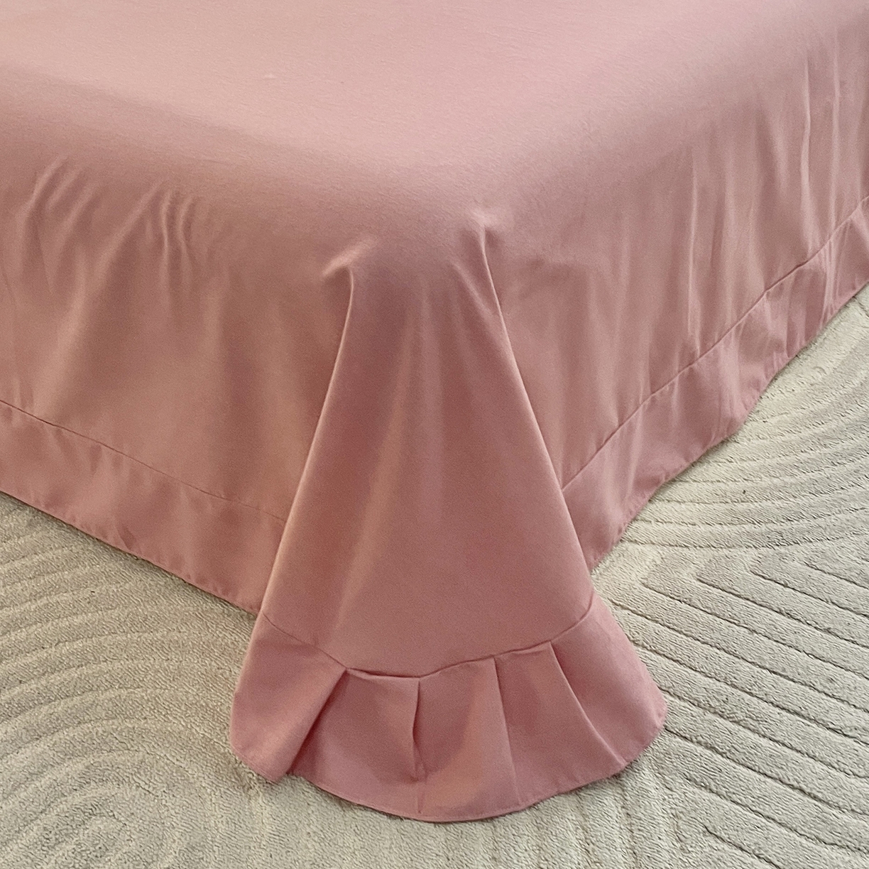 91家纺网 家纺一手货源 找家纺 仟岸家纺 2025新款亲肤舒适全棉磨毛四件套系列 微光玫瑰