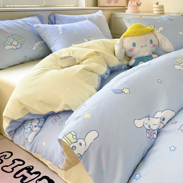 港岛妹妹 2025新款云朵水洗工艺三丽鸥四件套 三丽鸥-云朵玉桂狗