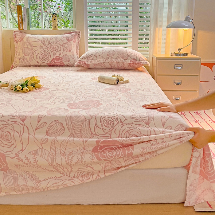 91家纺网 家纺一手货源 找家纺 （总）   名兮-2025新款秋冬加厚立体高克重浮雕绒床单款