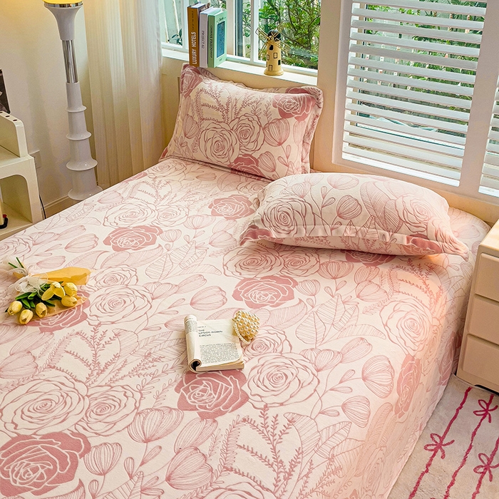 91家纺网 家纺一手货源 找家纺 （总）   名兮-2025新款秋冬加厚立体高克重浮雕绒床单款