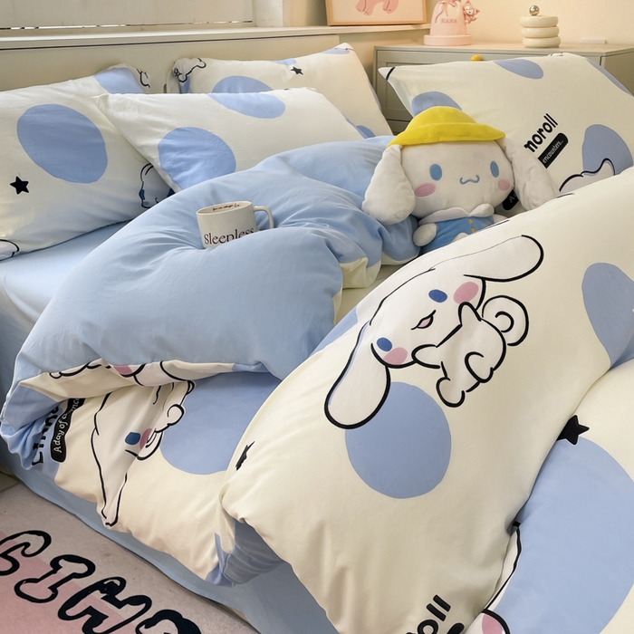 港岛妹妹 2025新款云朵水洗工艺三丽鸥四件套 三丽鸥-长耳狗狗