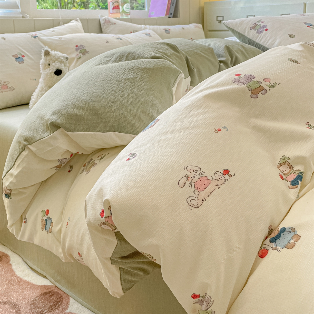 91家纺网 家纺一手货源 找家纺 （总）如约 2025秋冬新款A类亲肤棉印花套件