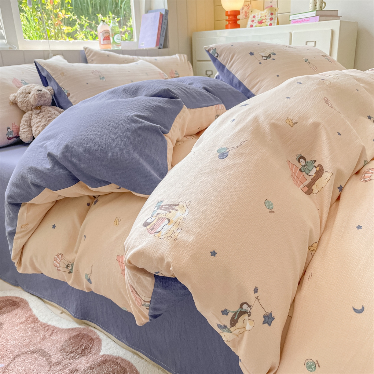 91家纺网 家纺一手货源 找家纺 （总）如约 2025秋冬新款A类亲肤棉印花套件