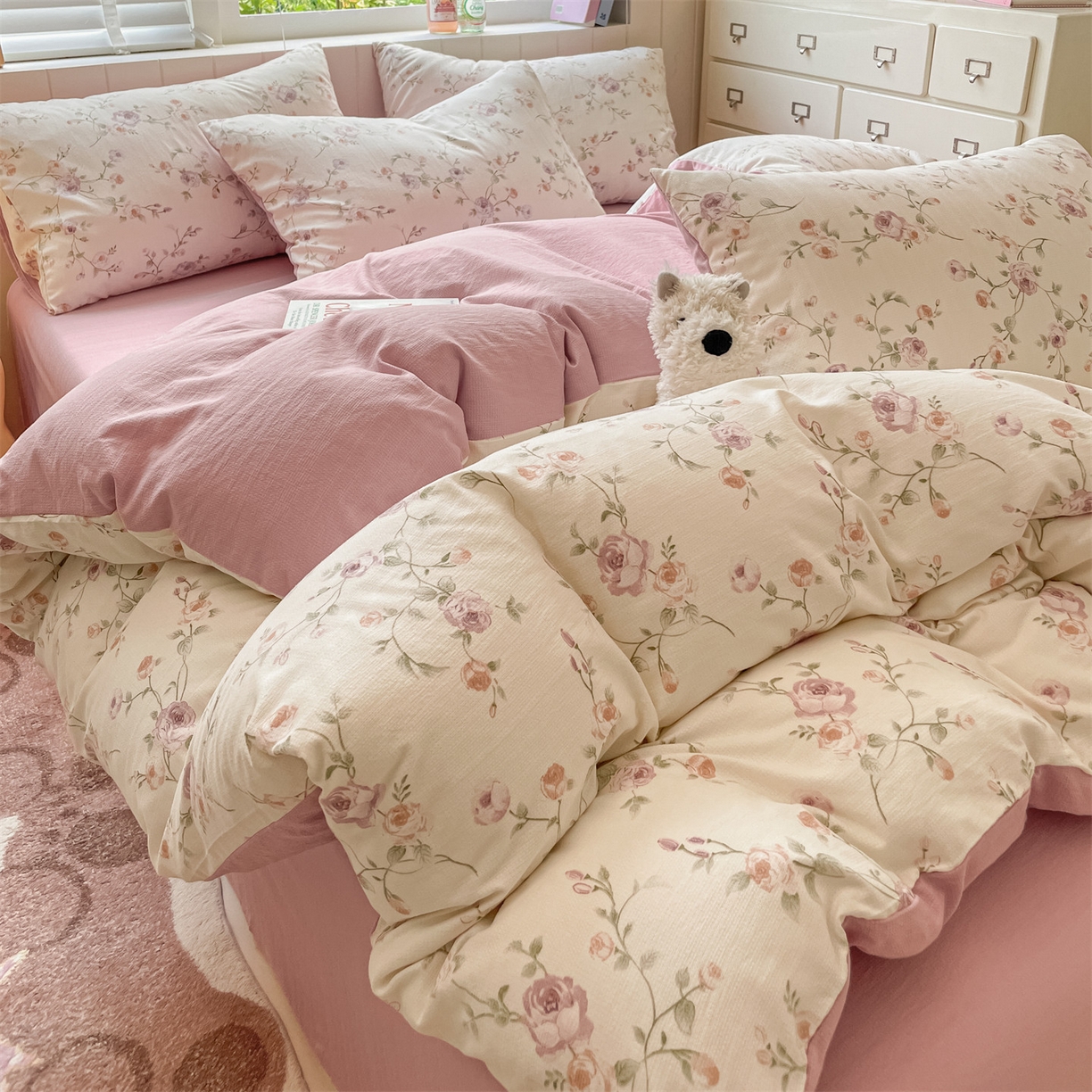 91家纺网 家纺一手货源 找家纺 （总）如约 2025秋冬新款A类亲肤棉印花套件