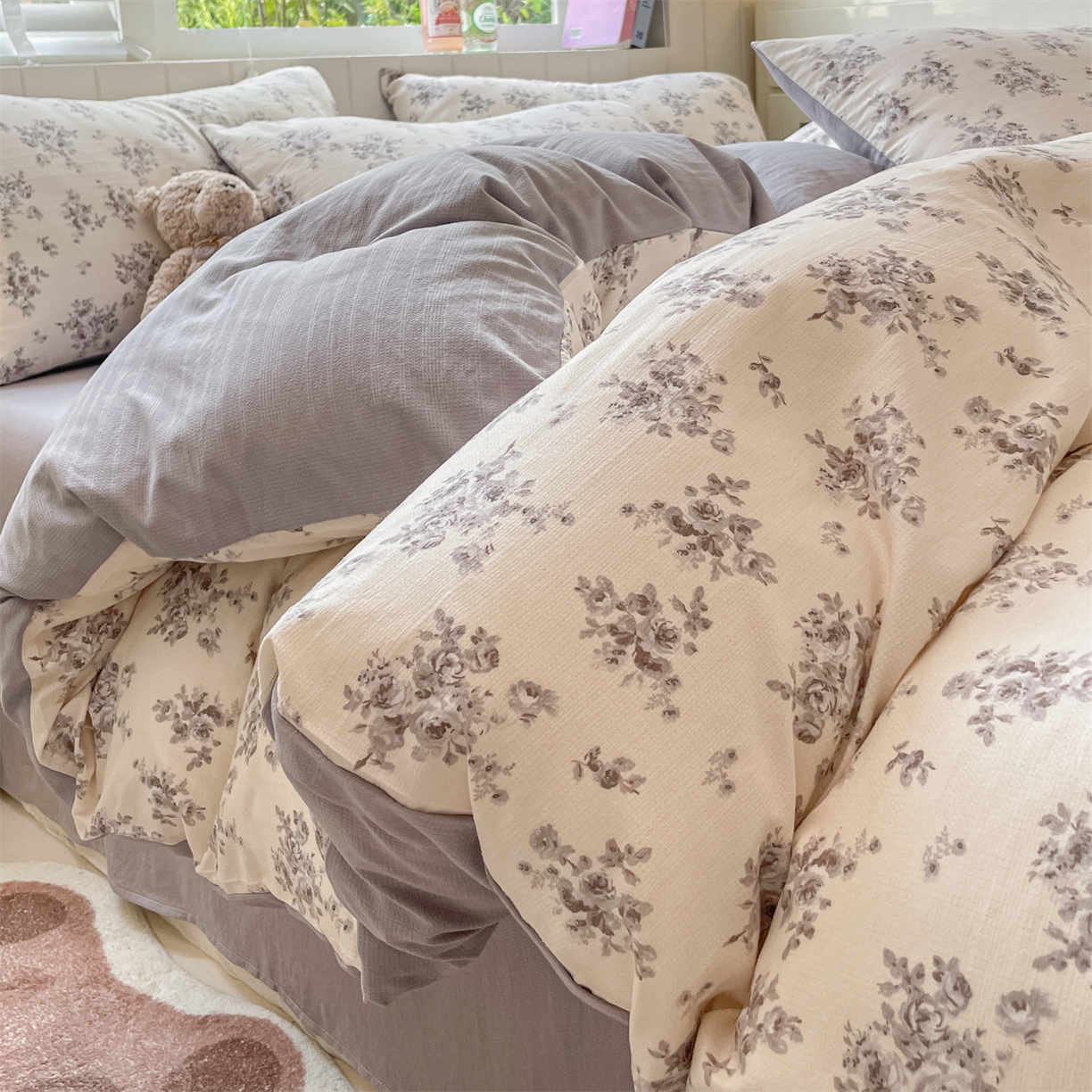 91家纺网 家纺一手货源 找家纺 （总）如约 2025秋冬新款A类亲肤棉印花套件