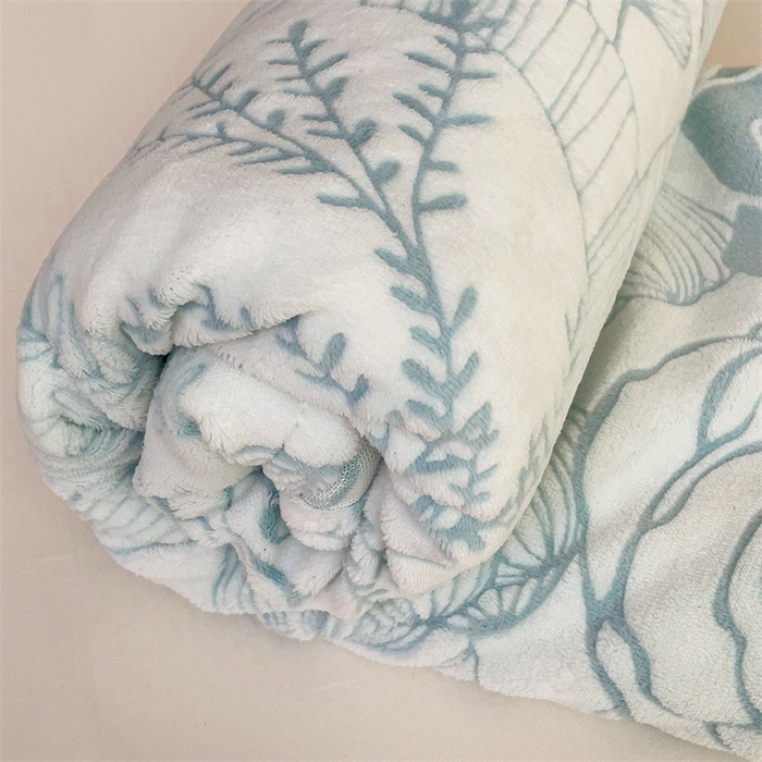    名兮-2025新款秋冬加厚立体高克重浮雕绒床单款 朵美-蓝