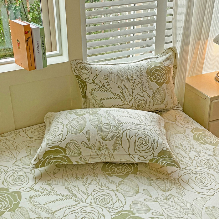 91家纺网 家纺一手货源 找家纺    名兮-2025新款秋冬加厚立体高克重浮雕绒床单款 朵美-绿