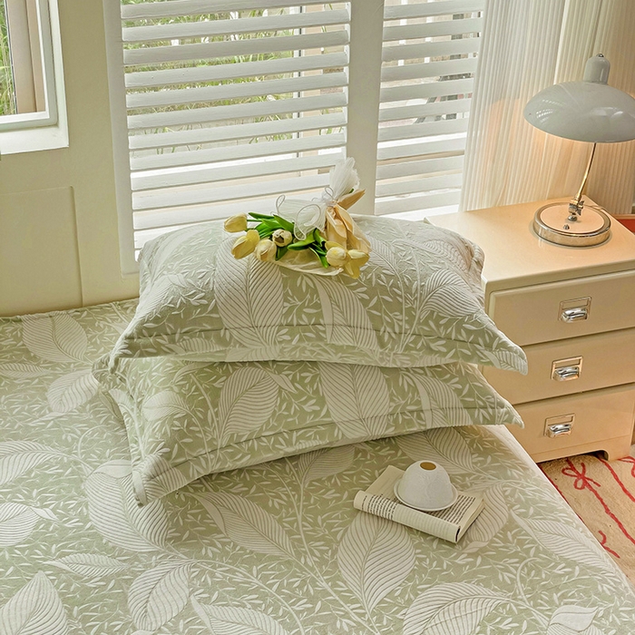 91家纺网 家纺一手货源 找家纺    名兮-2025新款秋冬加厚立体高克重浮雕绒床单款 千叶-绿