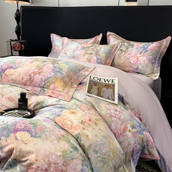 91家纺网 家纺一手货源 找家纺 （总）舒慕家纺 2025新款天丝棉磨毛四件套艾阳绒四件套（配送高端包装）