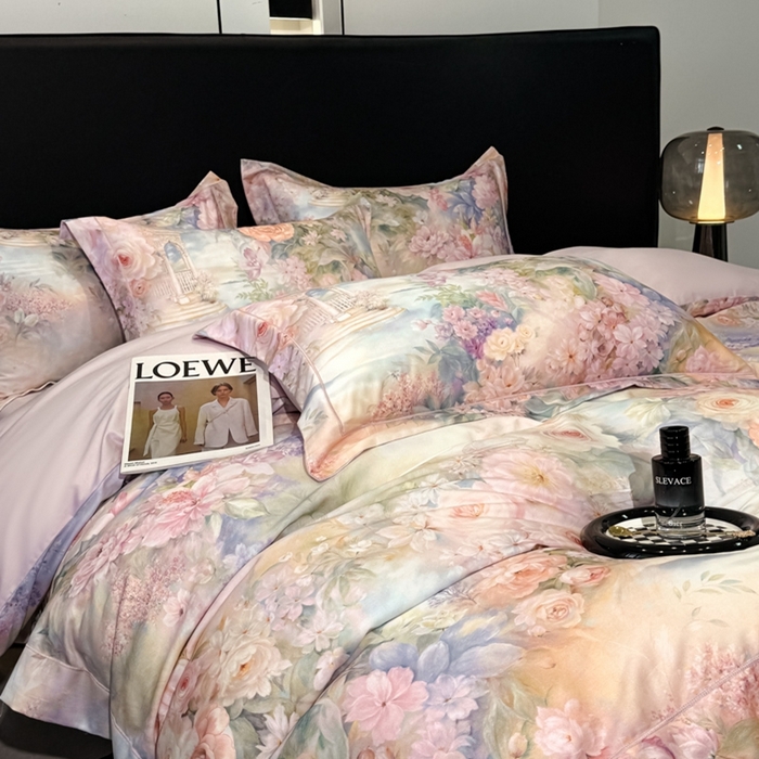 91家纺网 家纺一手货源 找家纺 （总）舒慕家纺 2025新款天丝棉磨毛四件套艾阳绒四件套（配送高端包装）