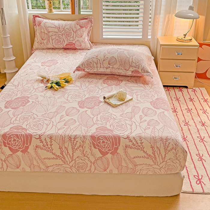 91家纺网 家纺一手货源 找家纺 （总）名兮-2025新款立体高克重加厚浮雕绒单床笠款