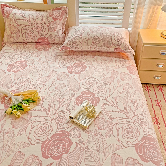 91家纺网 家纺一手货源 找家纺 （总）名兮-2025新款立体高克重加厚浮雕绒单床笠款