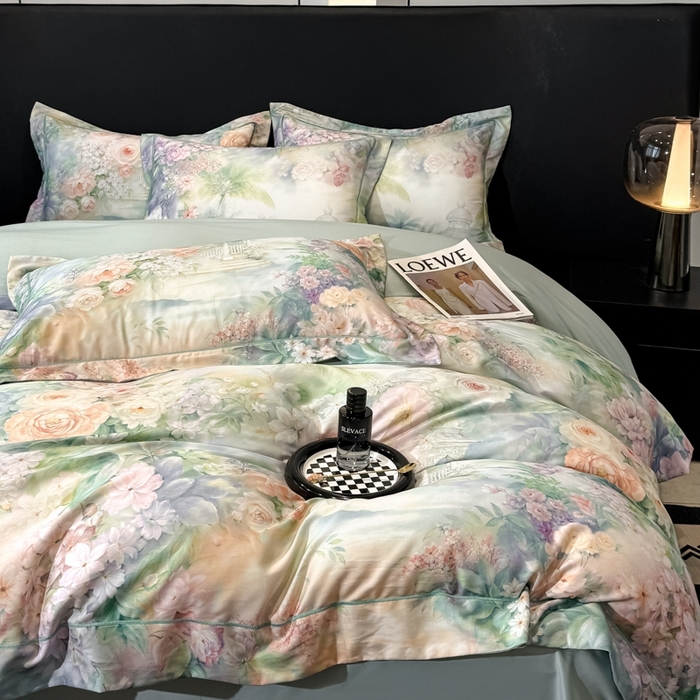 91家纺网 家纺一手货源 找家纺 （总）舒慕家纺 2025新款天丝棉磨毛四件套艾阳绒四件套（配送高端包装）