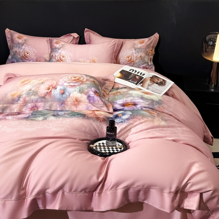 91家纺网 家纺一手货源 找家纺 （总）舒慕家纺 2025新款天丝棉磨毛四件套艾阳绒四件套（配送高端包装）