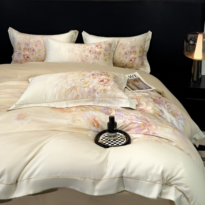 91家纺网 家纺一手货源 找家纺 （总）舒慕家纺 2025新款天丝棉磨毛四件套艾阳绒四件套（配送高端包装）