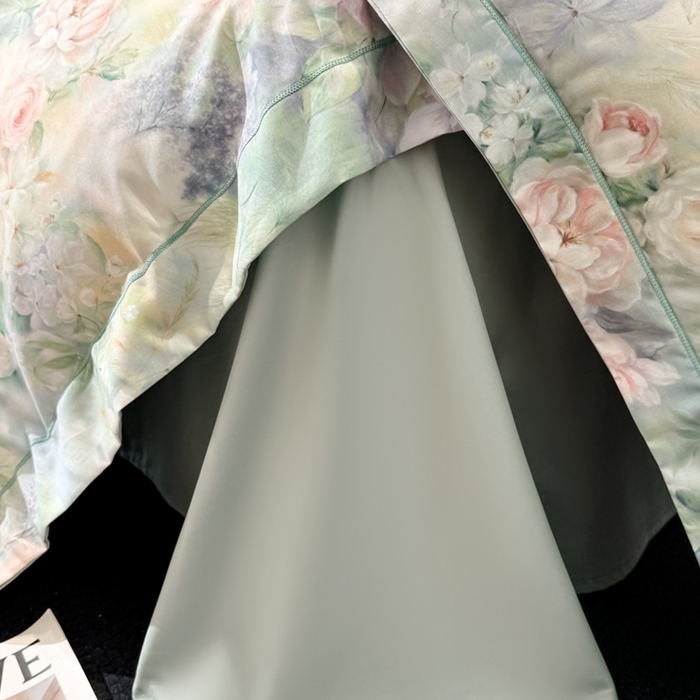 91家纺网 家纺一手货源 找家纺 舒慕家纺 2025新款天丝棉磨毛四件套艾阳绒四件套（配送高端包装） 波西娅-绿