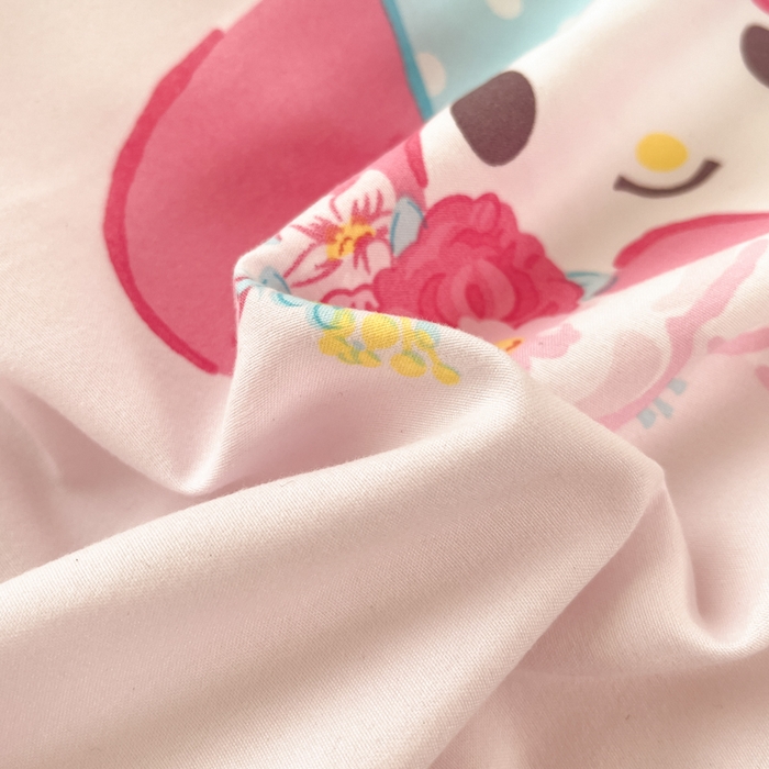 91家纺网 家纺一手货源 找家纺 港岛妹妹 2025新款云朵水洗工艺三丽鸥四件套 三丽鸥-粉粉美乐蒂