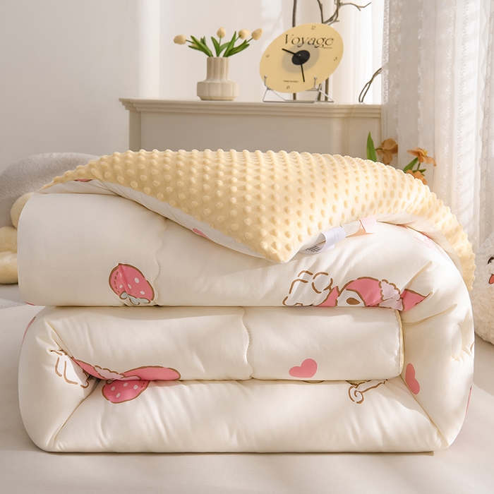 91家纺网 家纺一手货源 找家纺 艾兜坊 2025新款三丽鸥亲肤原棉夏被 蝴蝶结美乐蒂