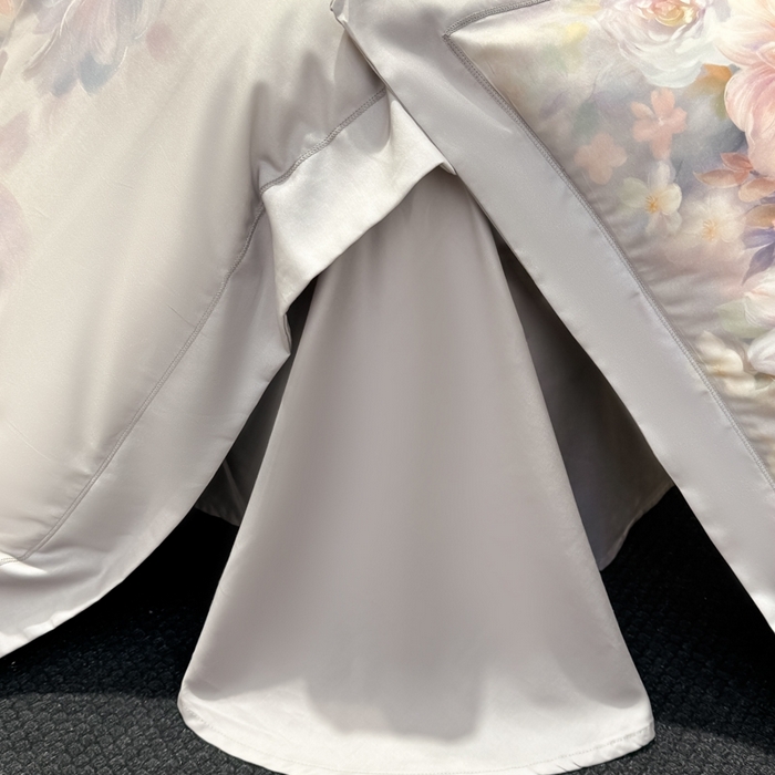 91家纺网 家纺一手货源 找家纺 舒慕家纺 2025新款天丝棉磨毛四件套艾阳绒四件套（配送高端包装） 花颜悦色-灰