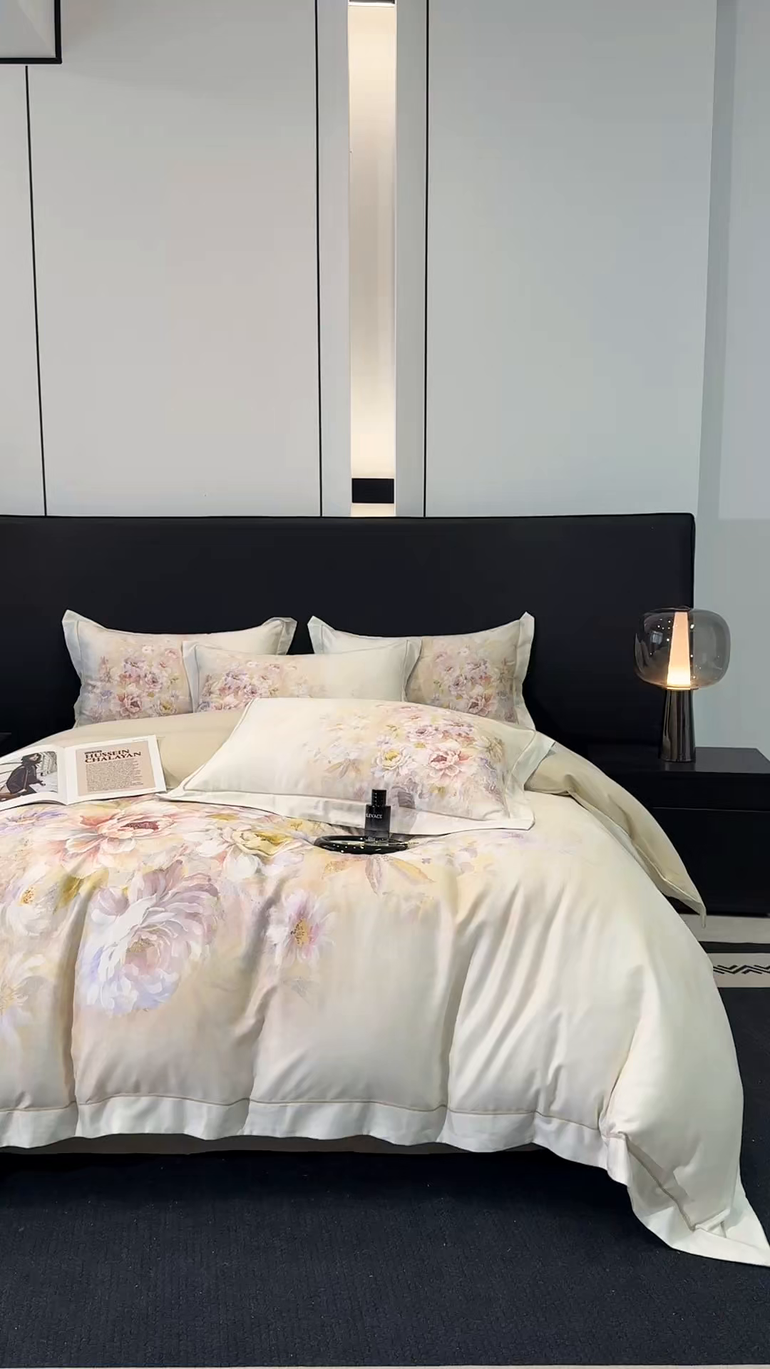 91家纺网 家纺一手货源 找家纺 舒慕家纺 2025新款天丝棉磨毛四件套艾阳绒四件套（配送高端包装） 花芷-黄