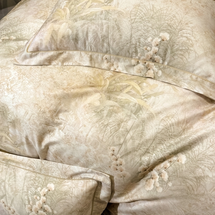 91家纺网 家纺一手货源 找家纺 舒慕家纺 2025新款天丝棉磨毛四件套艾阳绒四件套（配送高端包装） 蓝田暖玉