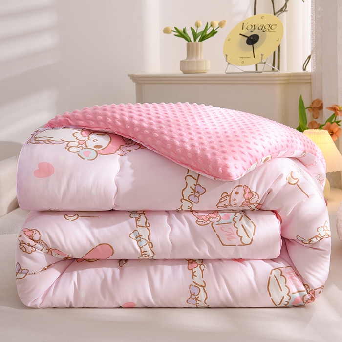 艾兜坊 2025新款三丽鸥水洗棉3D豆豆被 被子被芯 木马美乐蒂