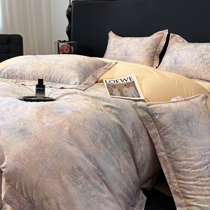 91家纺网 家纺一手货源 找家纺 舒慕家纺 2025新款天丝棉磨毛四件套艾阳绒四件套（配送高端包装） 清玥