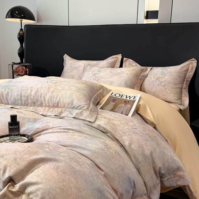 91家纺网 家纺一手货源 找家纺 舒慕家纺 2025新款天丝棉磨毛四件套艾阳绒四件套（配送高端包装） 清玥