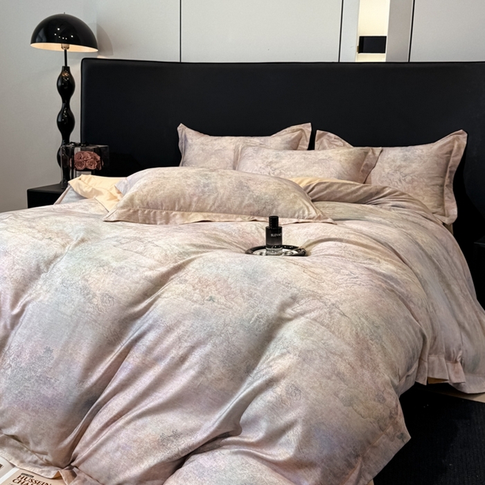 91家纺网 家纺一手货源 找家纺 舒慕家纺 2025新款天丝棉磨毛四件套艾阳绒四件套（配送高端包装） 清玥