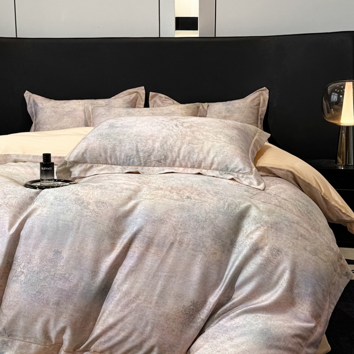 91家纺网 家纺一手货源 找家纺 舒慕家纺 2025新款天丝棉磨毛四件套艾阳绒四件套（配送高端包装） 清玥