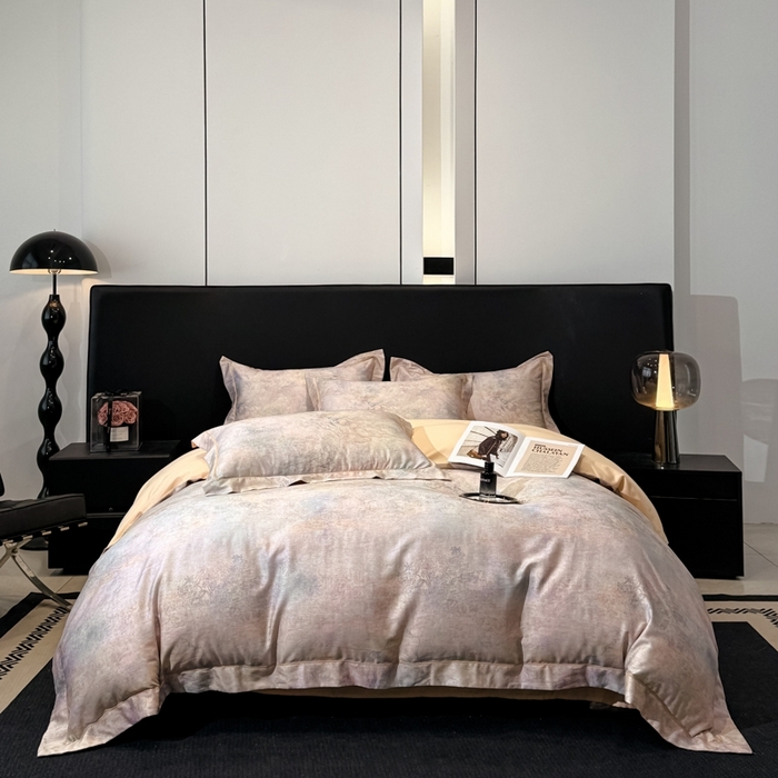 91家纺网 家纺一手货源 找家纺 舒慕家纺 2025新款天丝棉磨毛四件套艾阳绒四件套（配送高端包装） 清玥