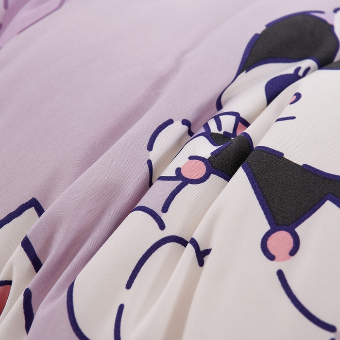 91家纺网 家纺一手货源 找家纺 艾兜坊 2025新款三丽鸥水洗棉3D豆豆被 被子被芯 幻影库洛米